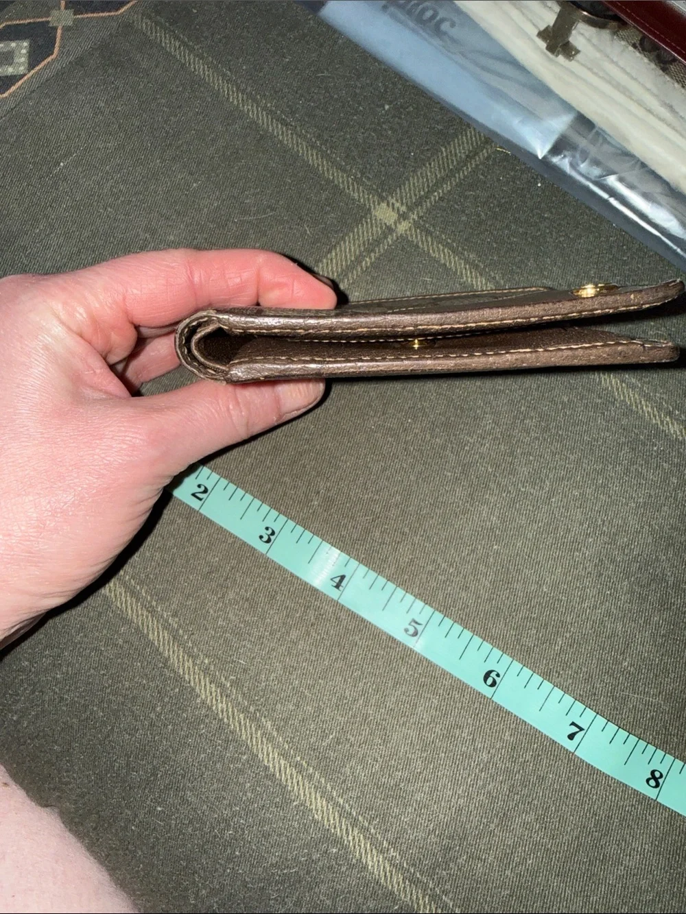 Gucci Monogram Canvas Bifold Wallet in Beige and Brown